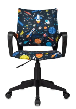 Кресло детское Бюрократ Burokids 1, обивка: ткань, цвет: мультиколор, рисунок шаттл (BUROKIDS 1 SHUTTLE)