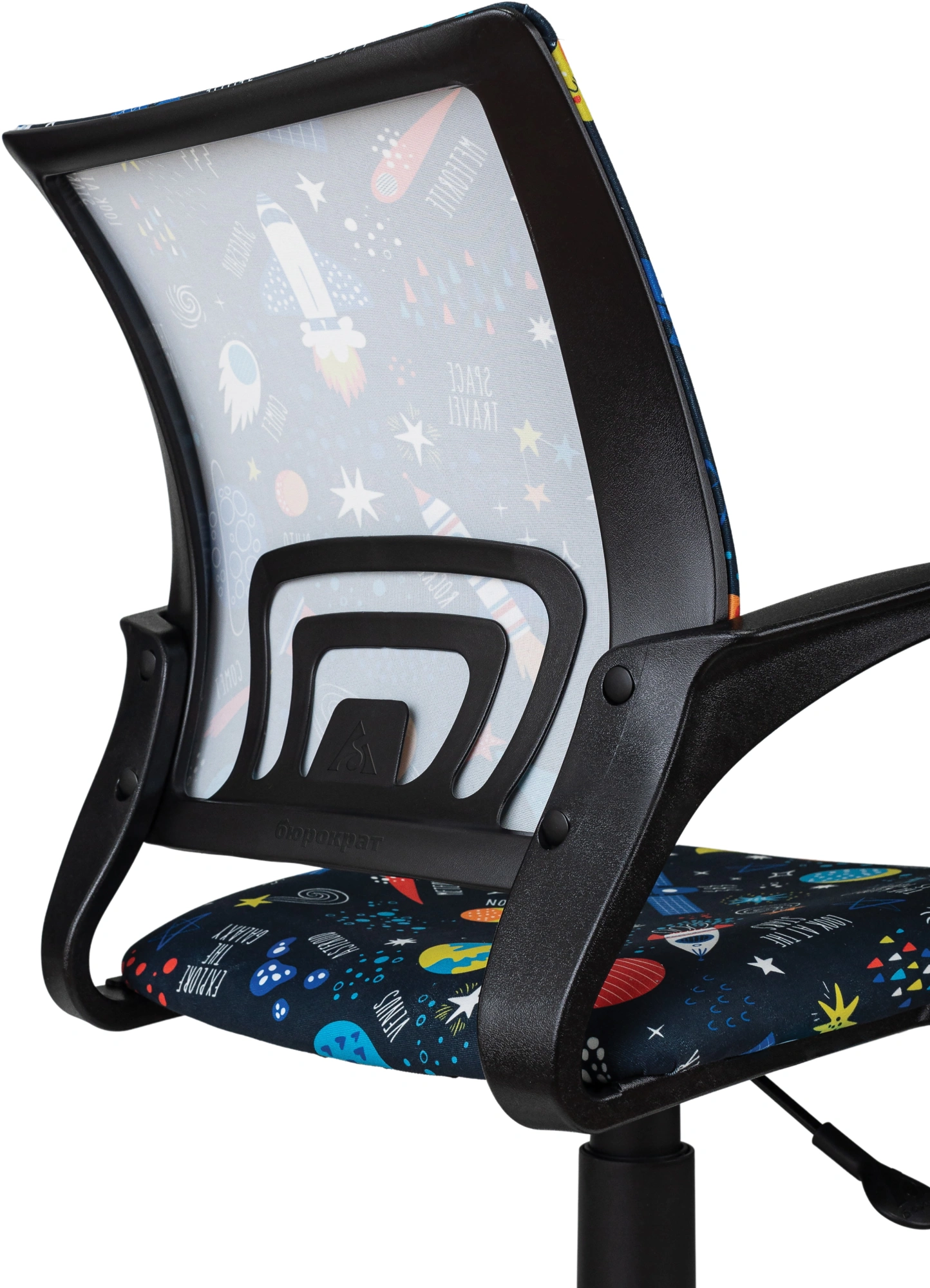 Кресло детское Бюрократ Burokids 1, обивка: ткань, цвет: мультиколор, рисунок шаттл (BUROKIDS 1 SHUTTLE) от магазина Buro.store