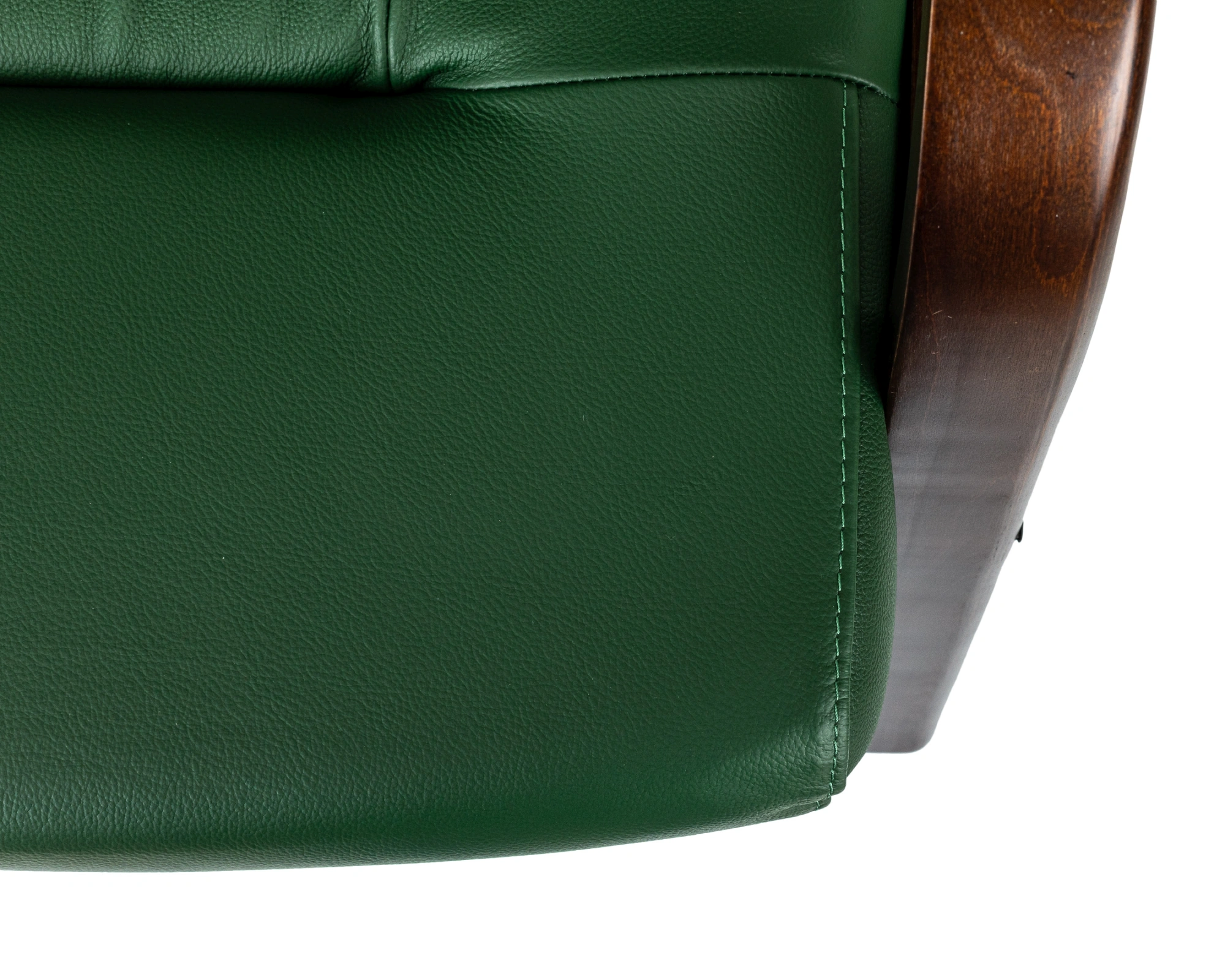 Кресло Бюрократ T-9928WALNUT-CF, обивка: кожа, цвет: зеленый (T-9928WALNUT-CF/GN) от магазина Buro.store