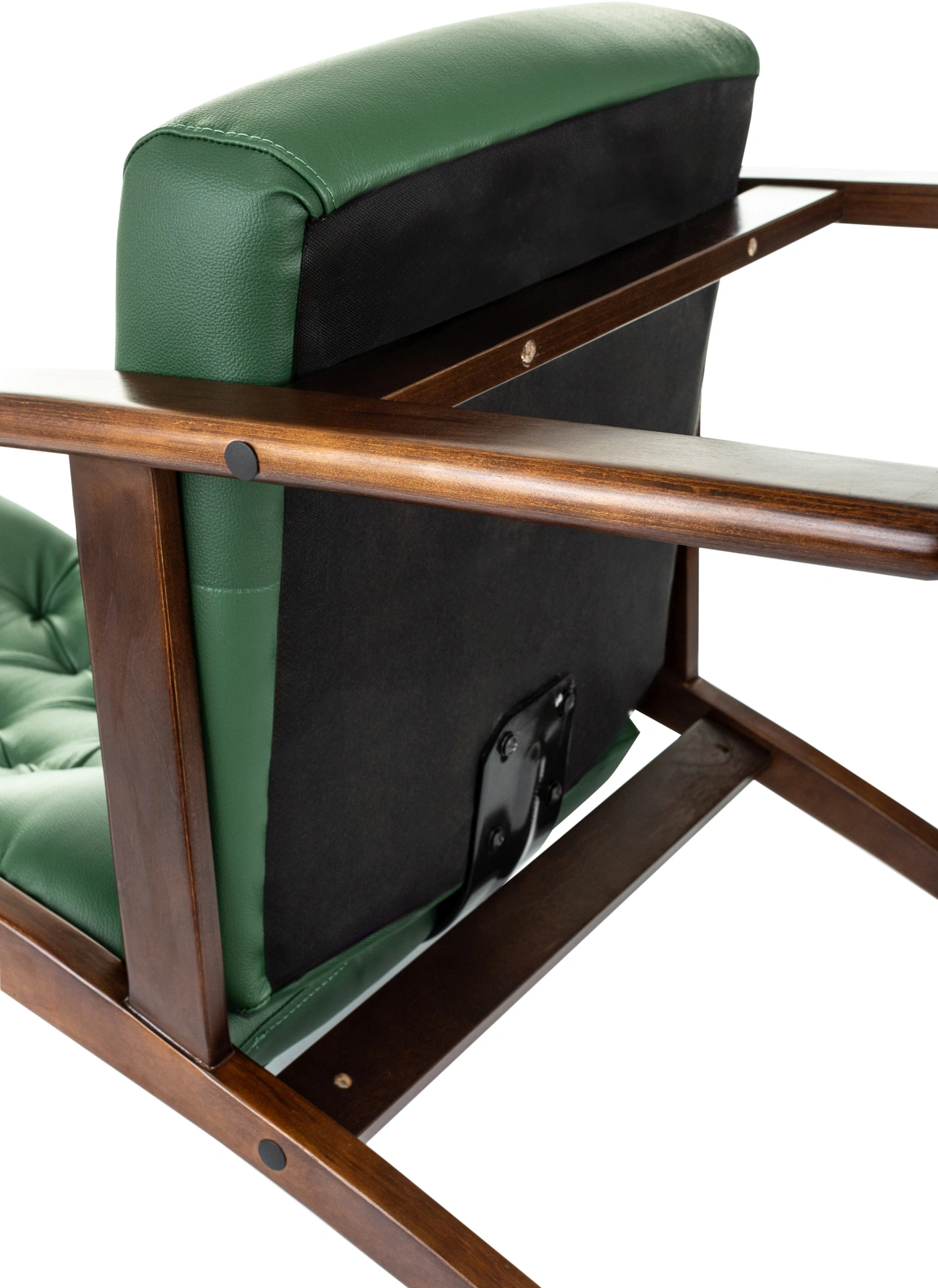 Кресло Бюрократ T-9928WALNUT-CF, обивка: кожа, цвет: зеленый (T-9928WALNUT-CF/GN) от магазина Buro.store