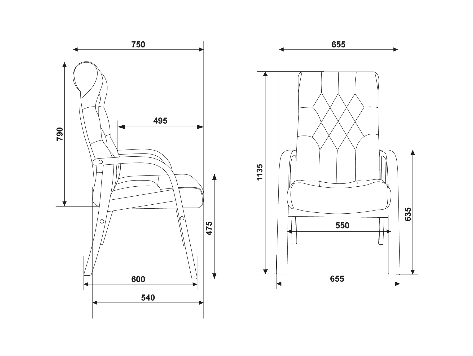 Кресло Бюрократ T-9928WALNUT-CF, обивка: кожа, цвет: зеленый (T-9928WALNUT-CF/GN) от магазина Buro.store