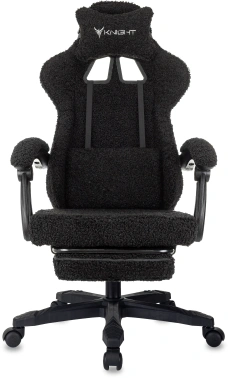 Кресло игровое Knight Lord/F, обивка: экомех, цвет: черный (KNIGHT LORD/F BLACK)