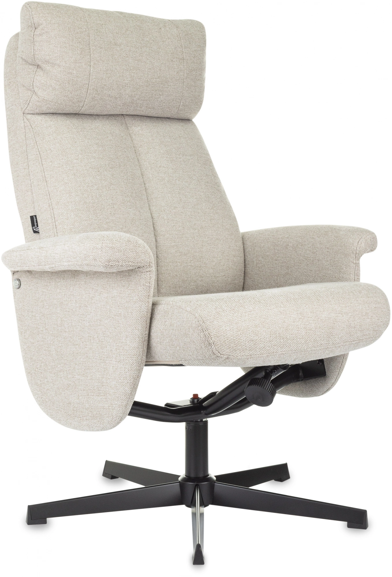 Кресло Бюрократ _Baron, обивка: ткань, цвет: бежевый, каркас: металл (_baron/beige) от магазина Buro.store