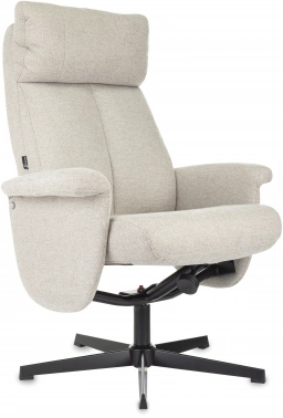 Кресло Бюрократ _Baron, обивка: ткань, цвет: бежевый, каркас: металл (_baron/beige)