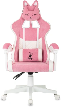 Кресло игровое Knight Kitty W, обивка: ткань, цвет: розовый/молочный (KNIGHT KITTY W PINK)