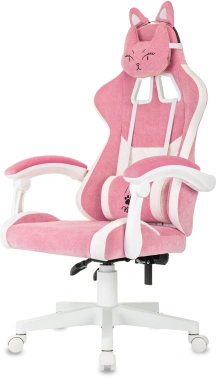 Кресло игровое Knight Kitty W, обивка: ткань, цвет: розовый/молочный (KNIGHT KITTY W PINK)