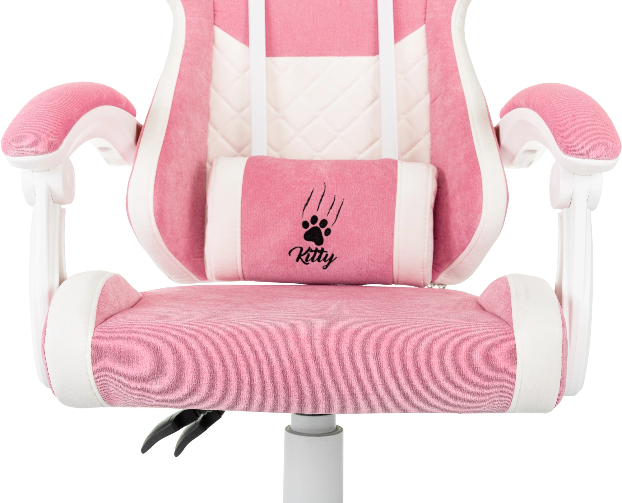 Кресло игровое Knight Kitty W, обивка: ткань, цвет: розовый/молочный (KNIGHT KITTY W PINK) от магазина Buro.store