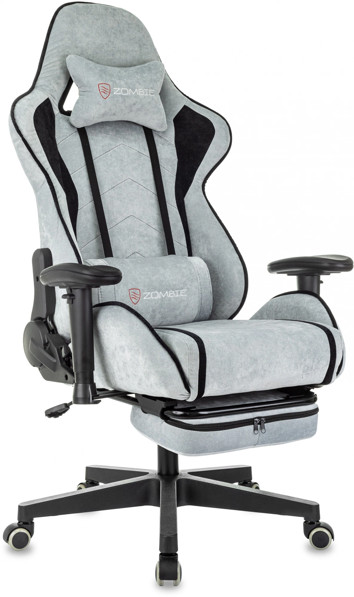Кресло игровое Zombie Drift/F, обивка: ткань, цвет: серо-голубой/черный (ZOMBIE DRIFT/F GBL) от магазина Buro.store