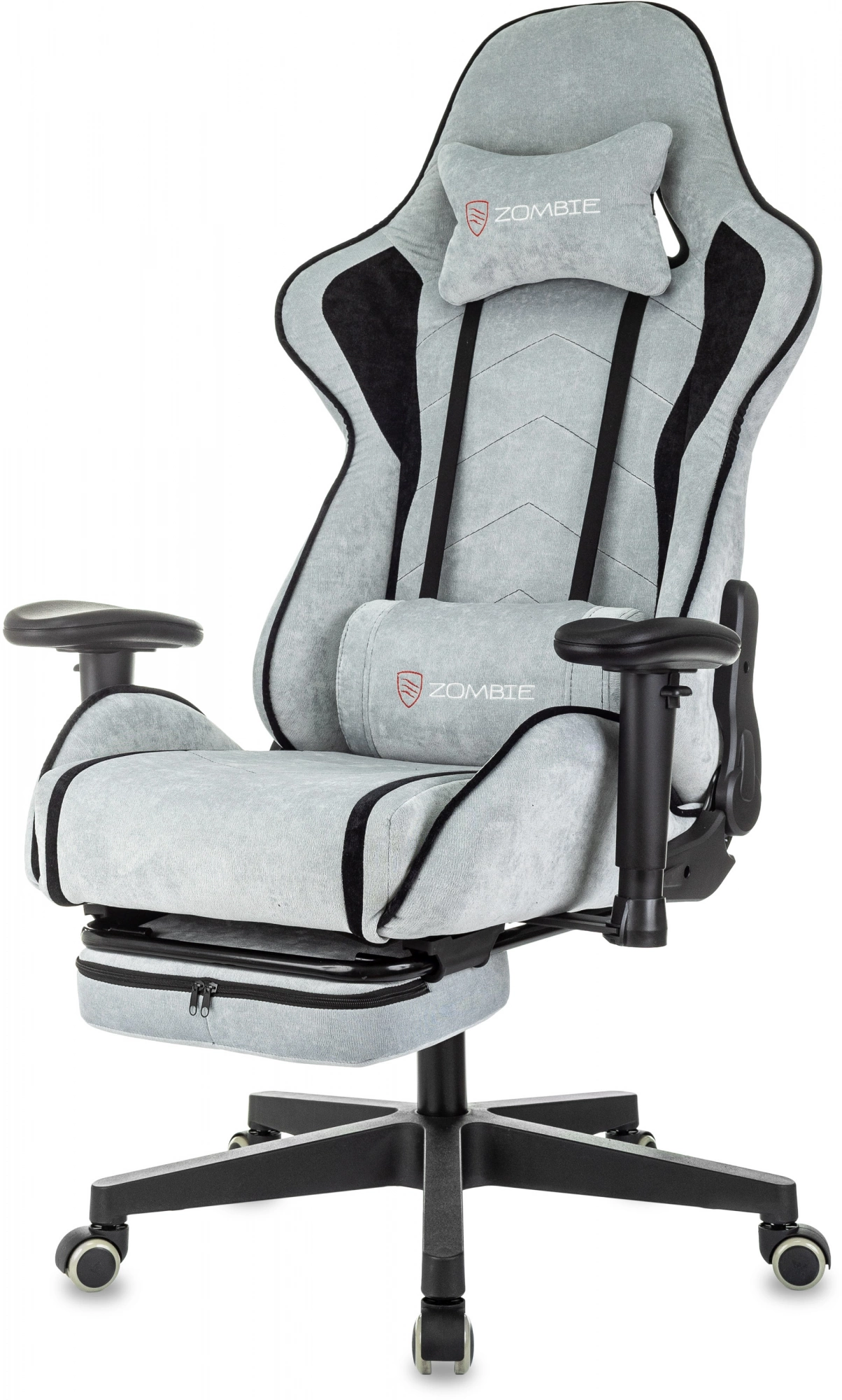 Кресло игровое Zombie Drift/F, обивка: ткань, цвет: серо-голубой/черный (ZOMBIE DRIFT/F GBL) от магазина Buro.store