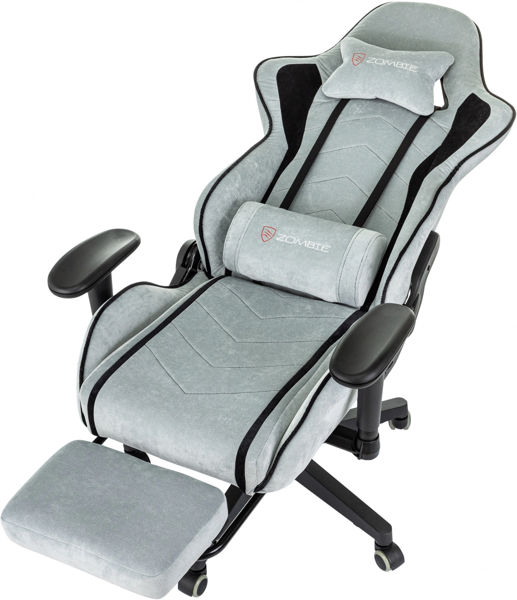 Кресло игровое Zombie Drift/F, обивка: ткань, цвет: серо-голубой/черный (ZOMBIE DRIFT/F GBL) от магазина Buro.store