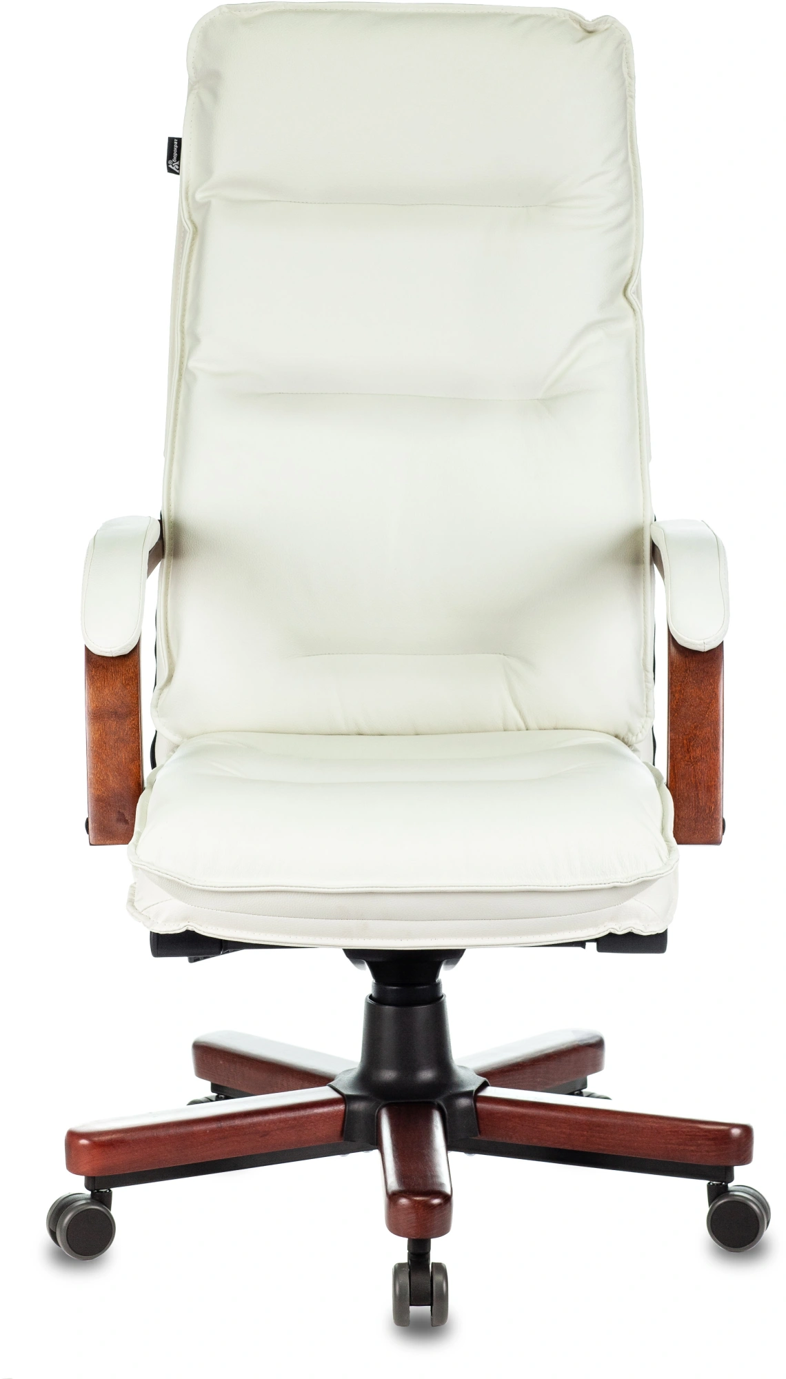 Кресло руководителя Бюрократ T-9927Walnut, обивка: кожа, цвет: слоновая кость (T-9927WALNUT/IV-LTHR) от магазина Buro.store