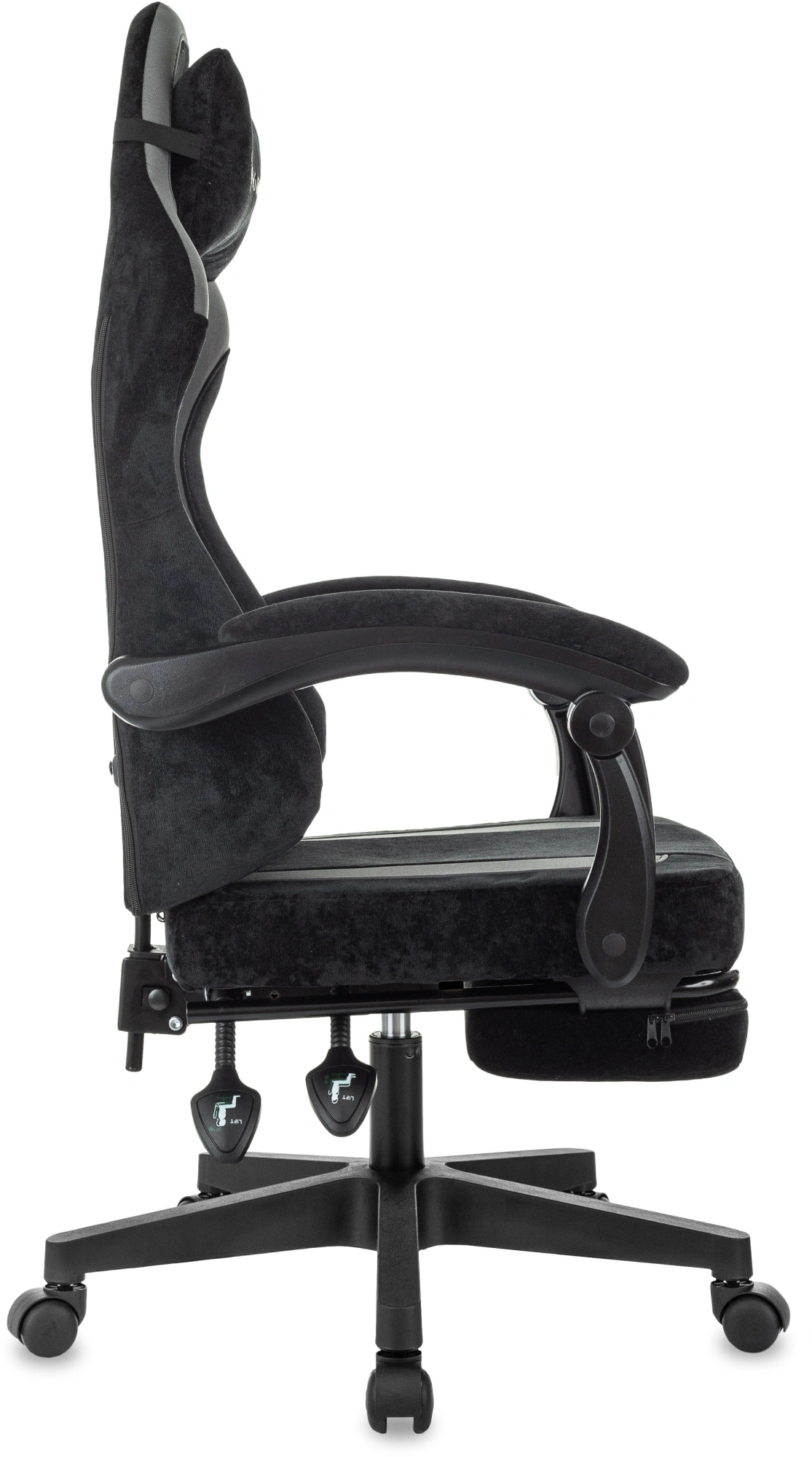 Кресло игровое Knight Custom/F, обивка: ткань, цвет: черный/серый (KNIGHT CUSTOM/F B) от магазина Buro.store