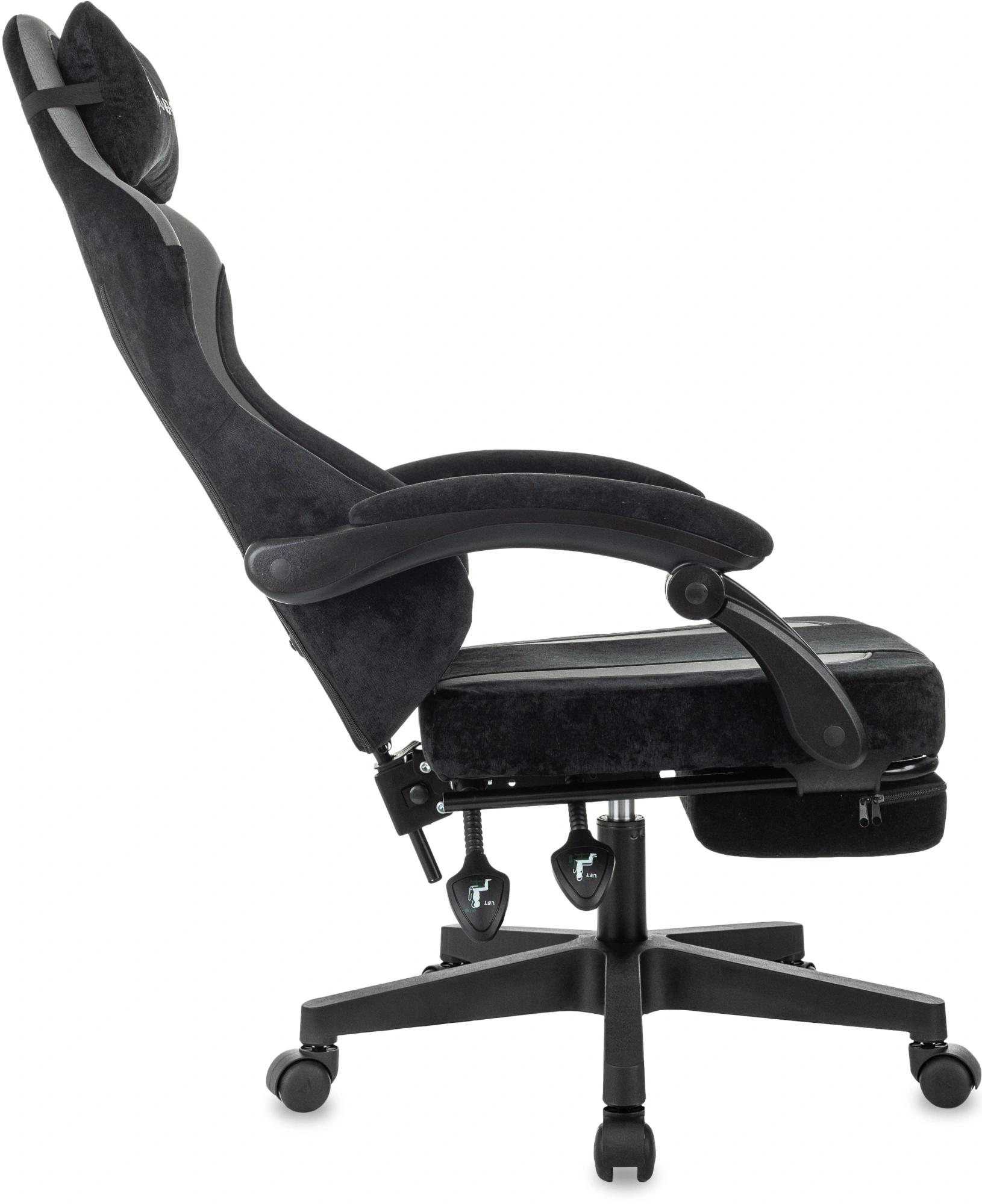 Кресло игровое Knight Custom/F, обивка: ткань, цвет: черный/серый (KNIGHT CUSTOM/F B) от магазина Buro.store