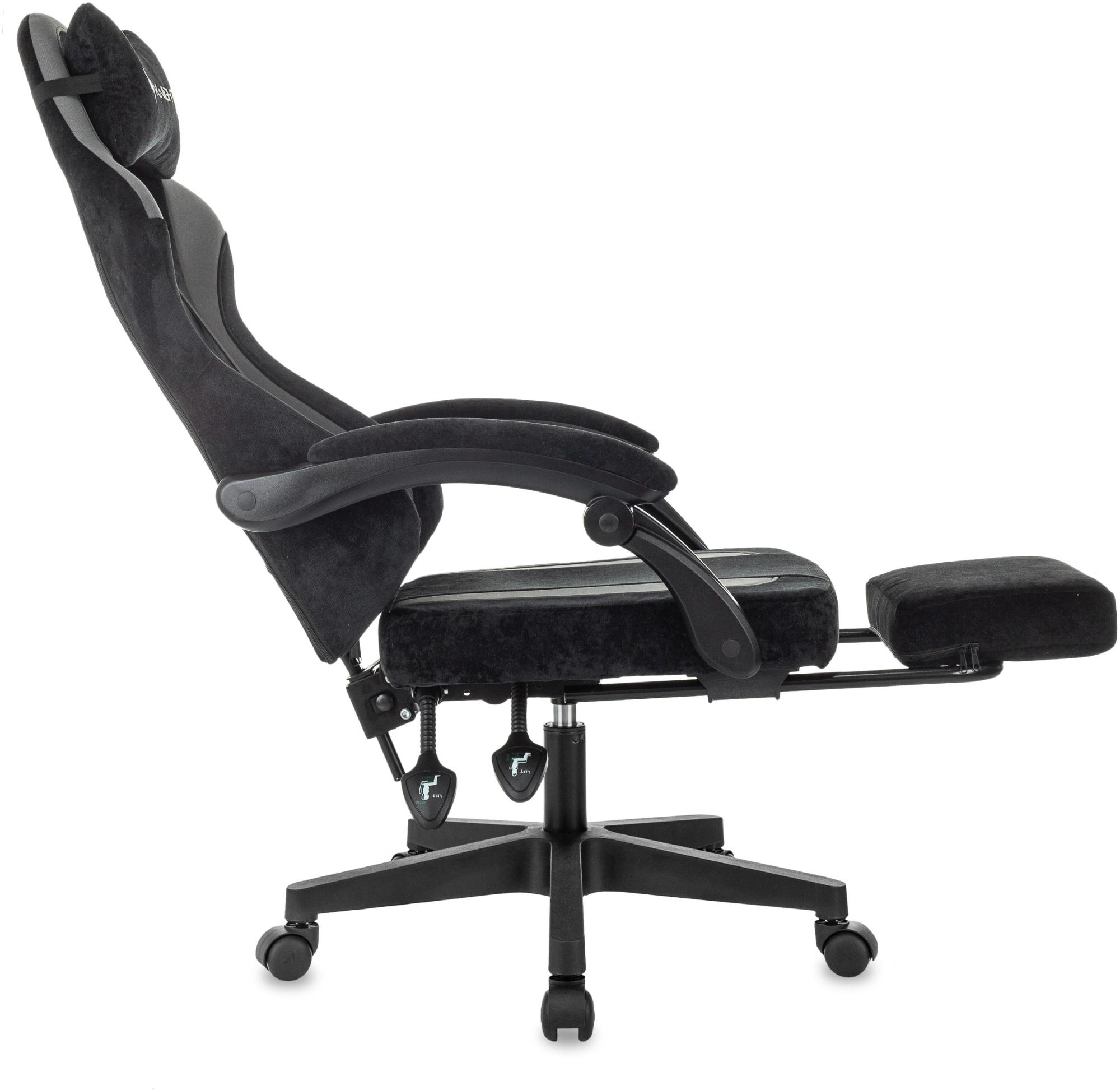 Кресло игровое Knight Custom/F, обивка: ткань, цвет: черный/серый (KNIGHT CUSTOM/F B) от магазина Buro.store