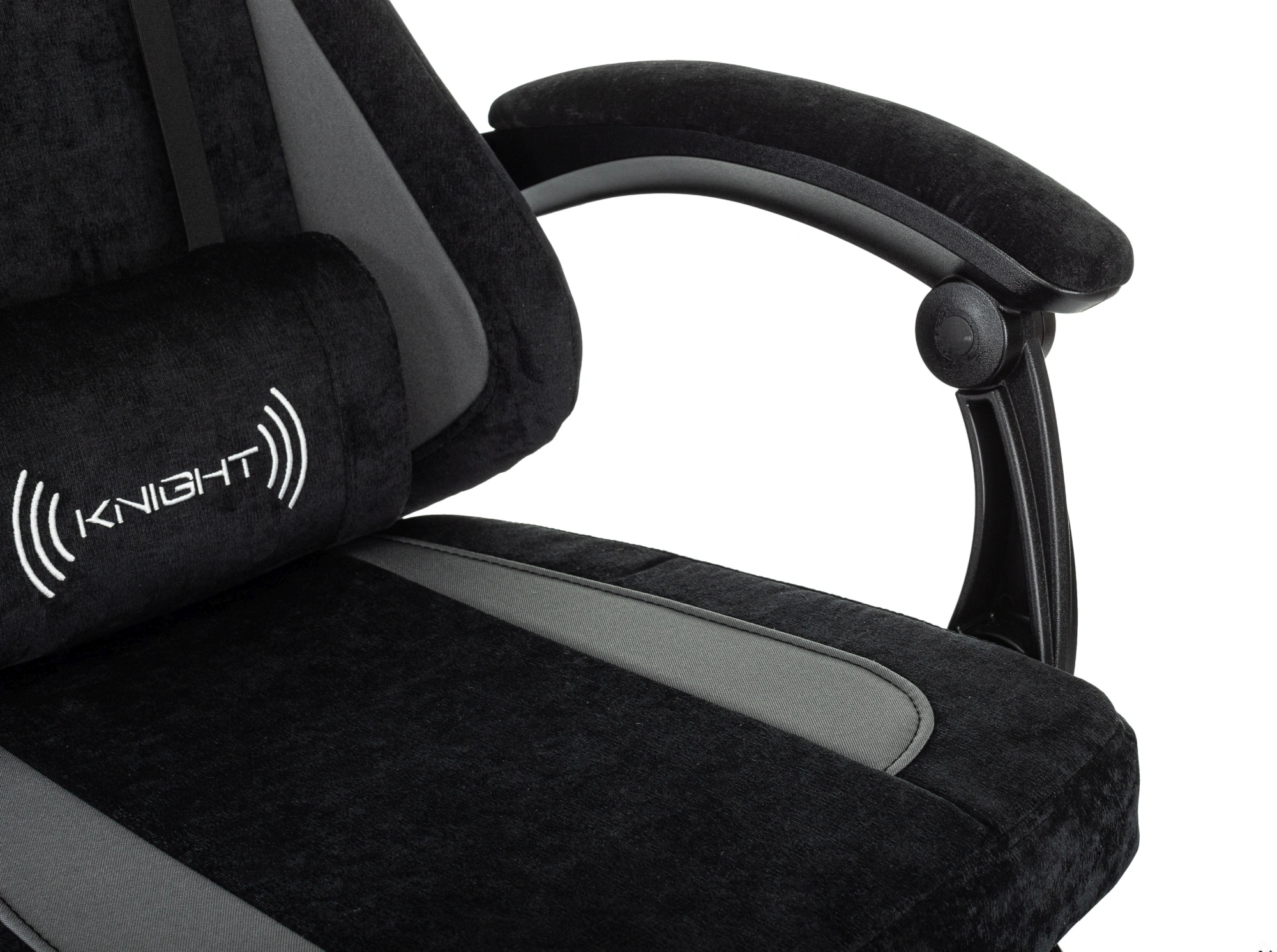 Кресло игровое Knight Custom/F, обивка: ткань, цвет: черный/серый (KNIGHT CUSTOM/F B) от магазина Buro.store