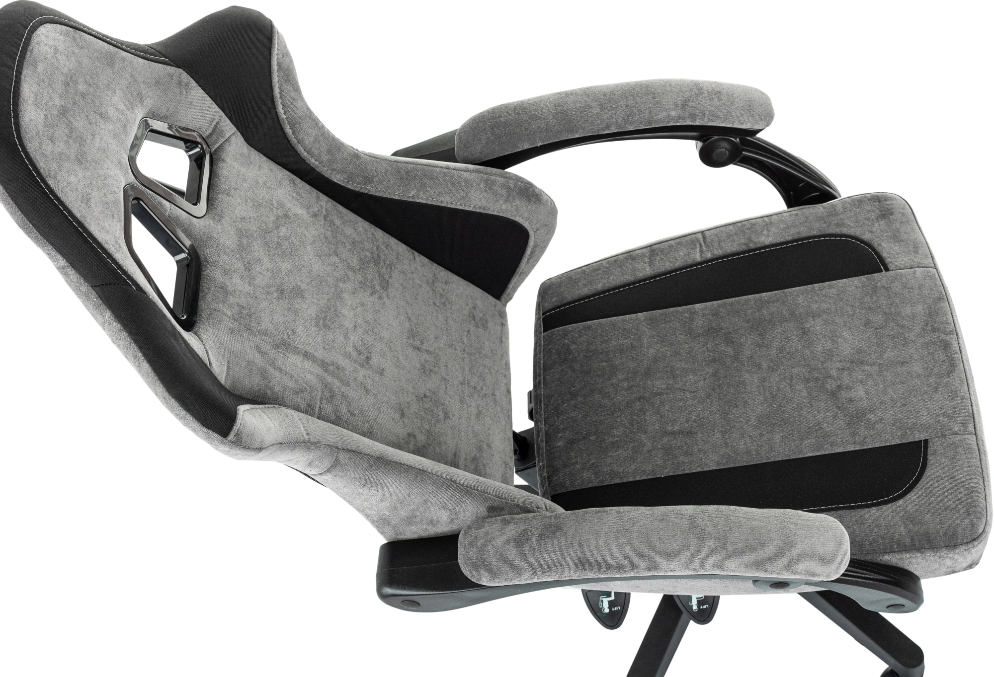 Кресло игровое Knight Custom/F, обивка: ткань, цвет: серый/черный (KNIGHT CUSTOM/F GR) от магазина Buro.store