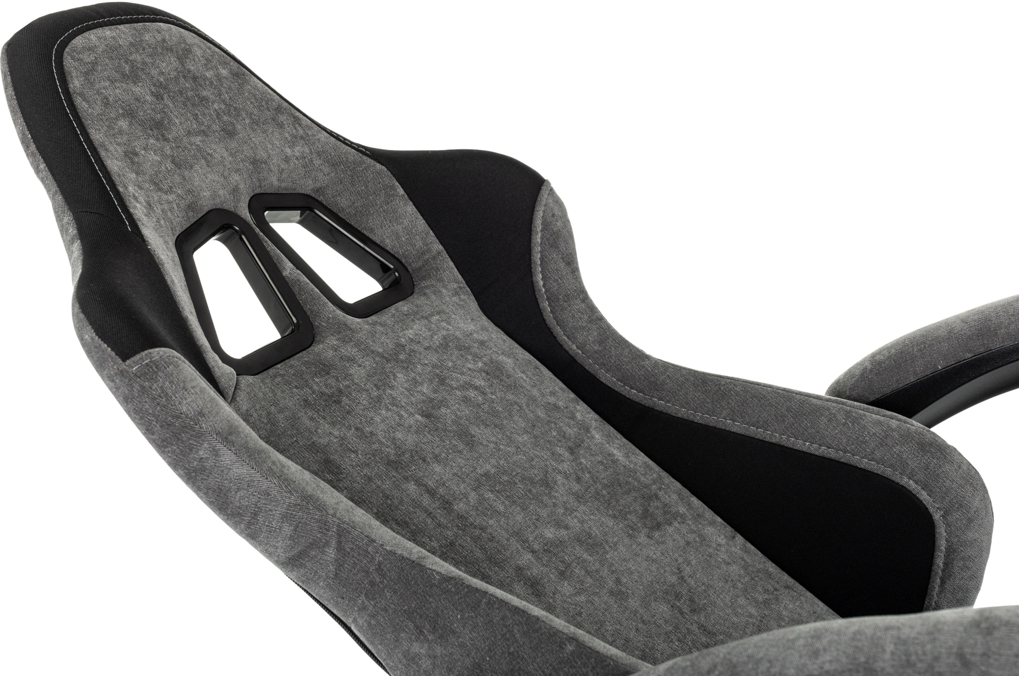 Кресло игровое Knight Custom/F, обивка: ткань, цвет: серый/черный (KNIGHT CUSTOM/F GR) от магазина Buro.store