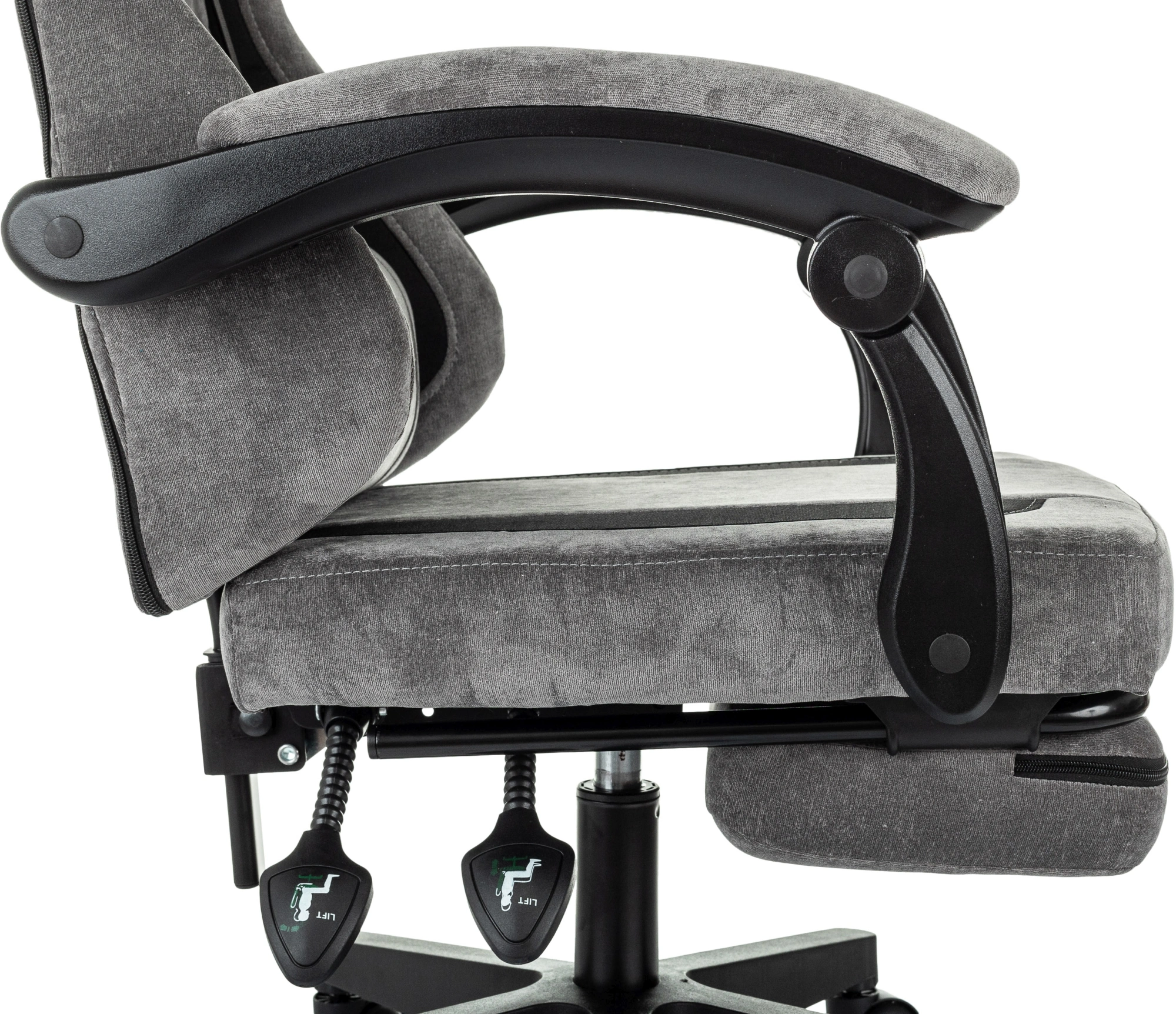 Кресло игровое Knight Custom/F, обивка: ткань, цвет: серый/черный (KNIGHT CUSTOM/F GR) от магазина Buro.store