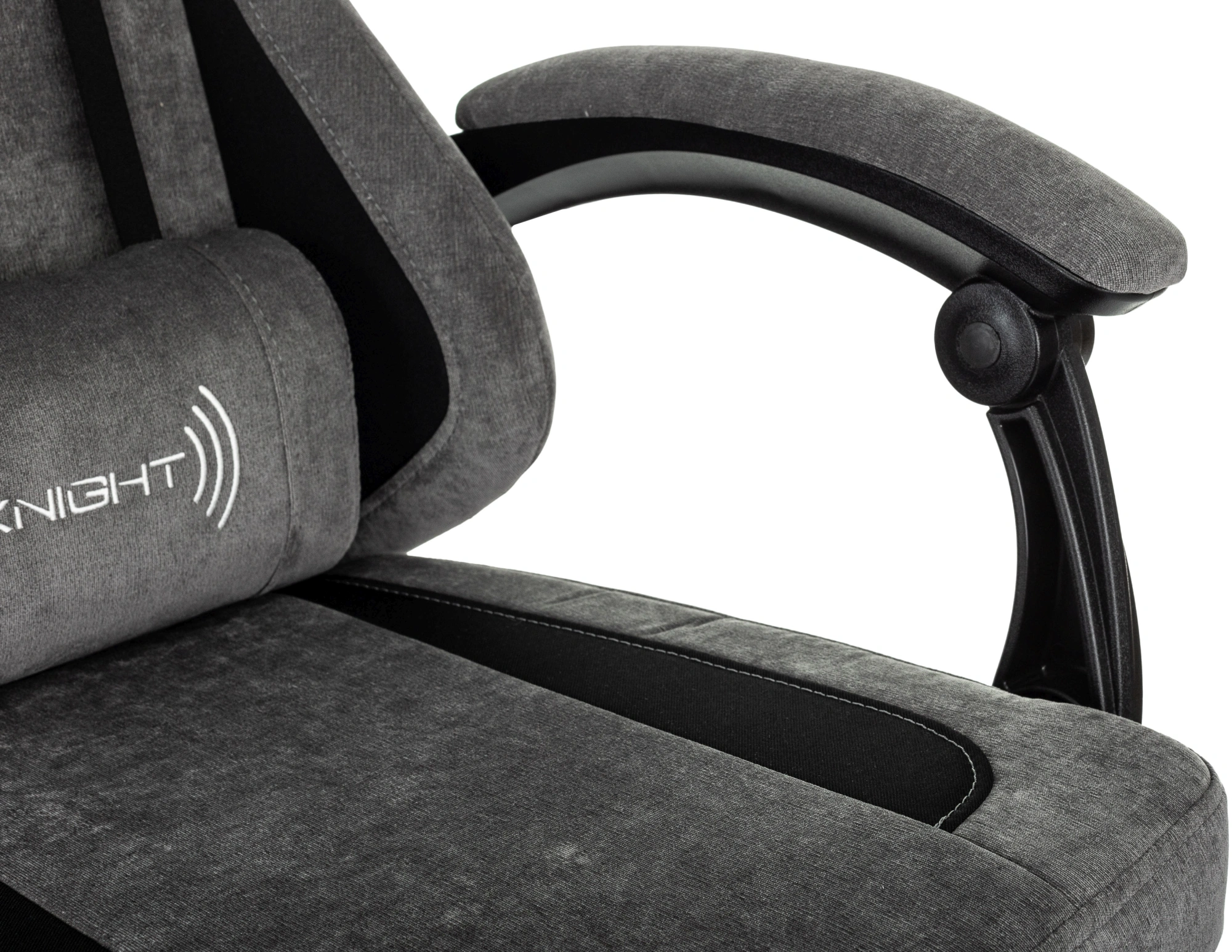 Кресло игровое Knight Custom/F, обивка: ткань, цвет: серый/черный (KNIGHT CUSTOM/F GR) от магазина Buro.store