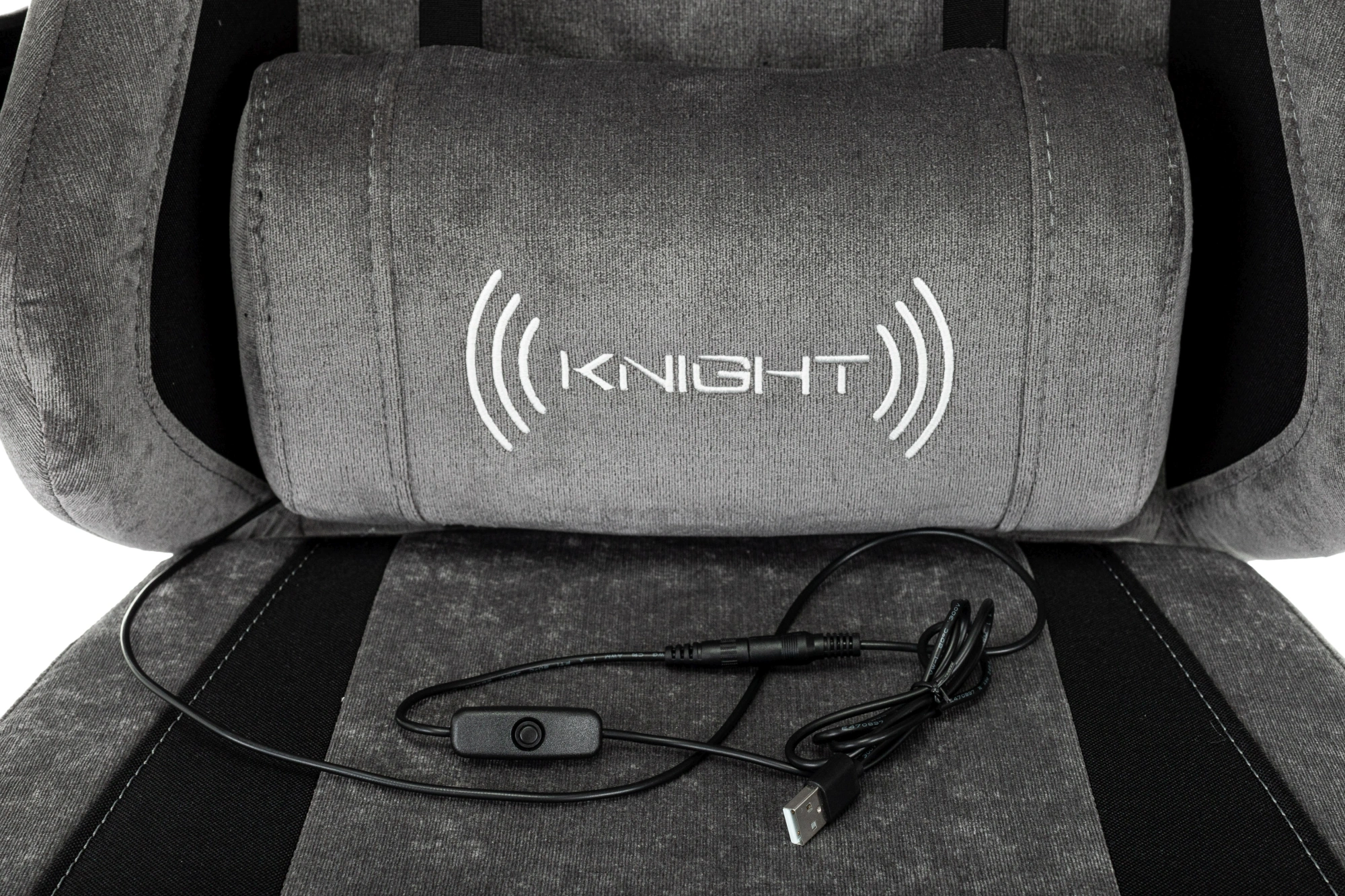 Кресло игровое Knight Custom/F, обивка: ткань, цвет: серый/черный (KNIGHT CUSTOM/F GR) от магазина Buro.store