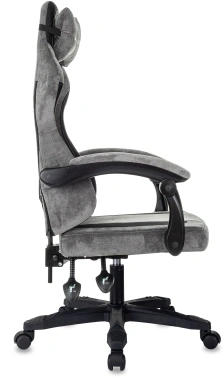 Кресло игровое Knight Wolf, обивка: ткань, цвет: серый/черный (KNIGHT WOLF GR)