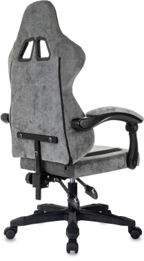 Кресло игровое Knight Wolf, обивка: ткань, цвет: серый/черный (KNIGHT WOLF GR)