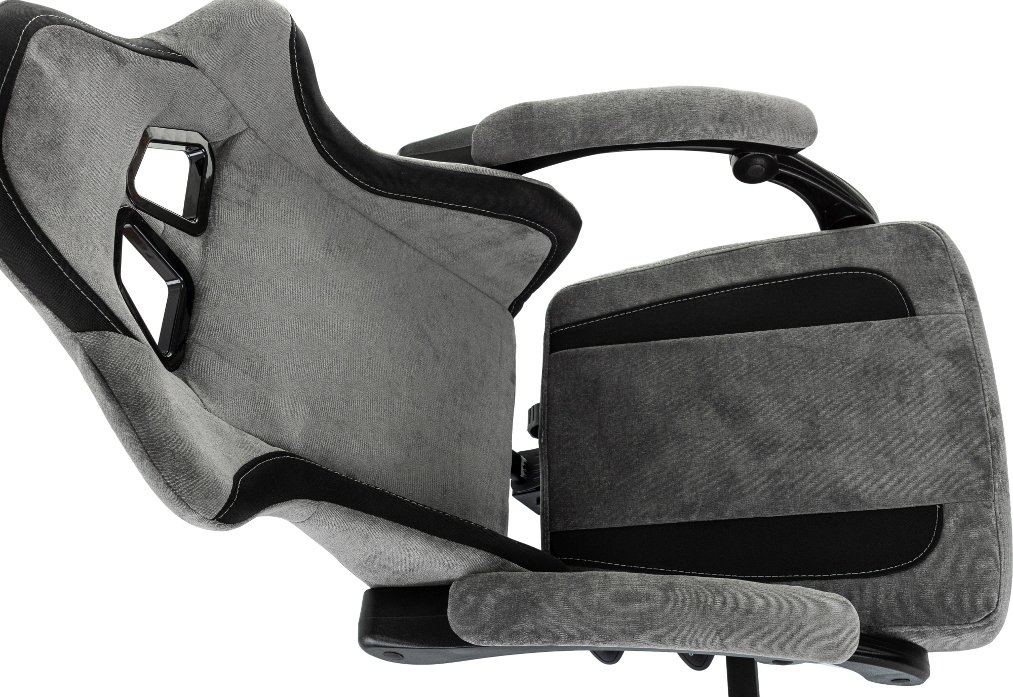 Кресло игровое Knight Wolf, обивка: ткань, цвет: серый/черный (KNIGHT WOLF GR) от магазина Buro.store