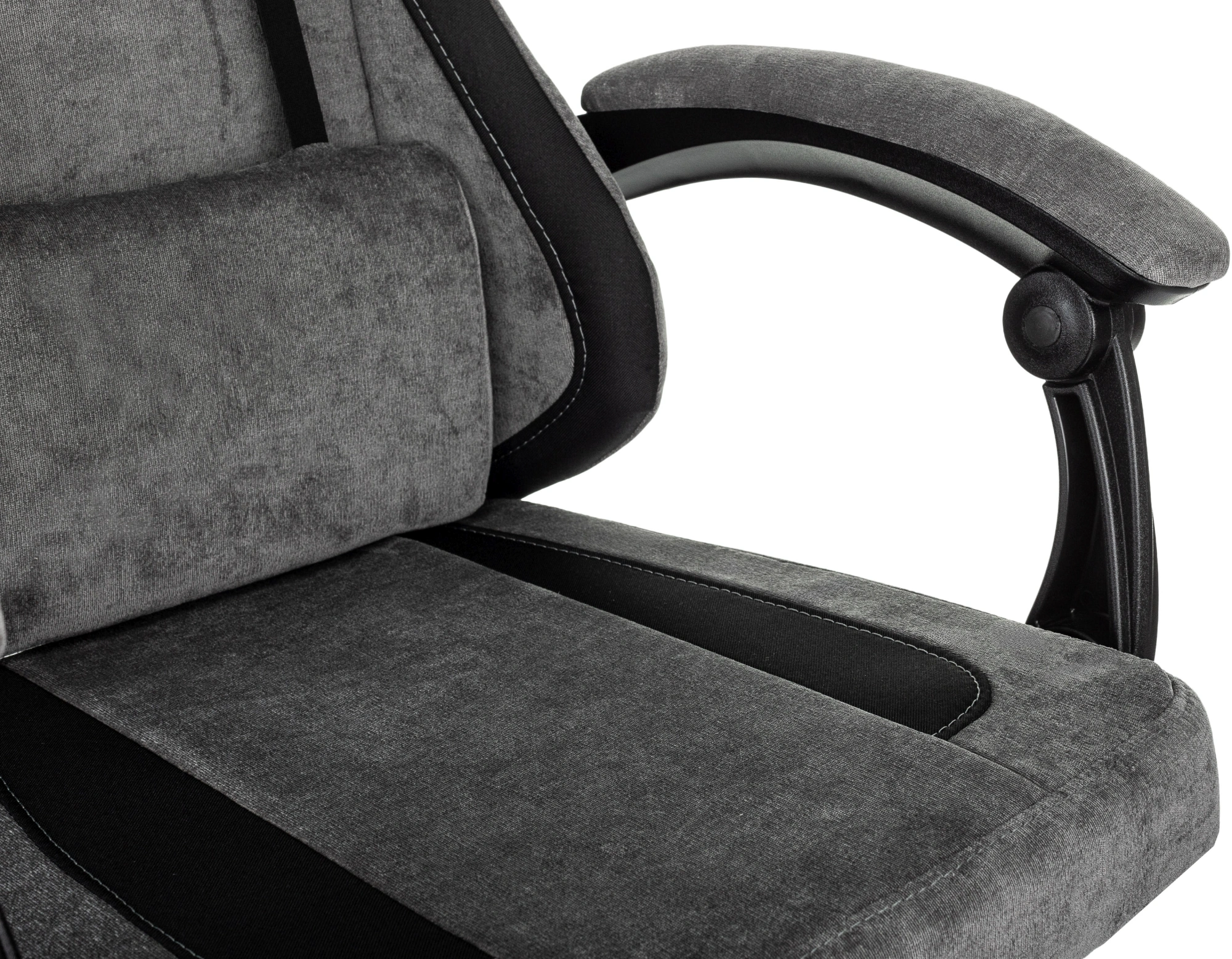 Кресло игровое Knight Wolf, обивка: ткань, цвет: серый/черный (KNIGHT WOLF GR) от магазина Buro.store