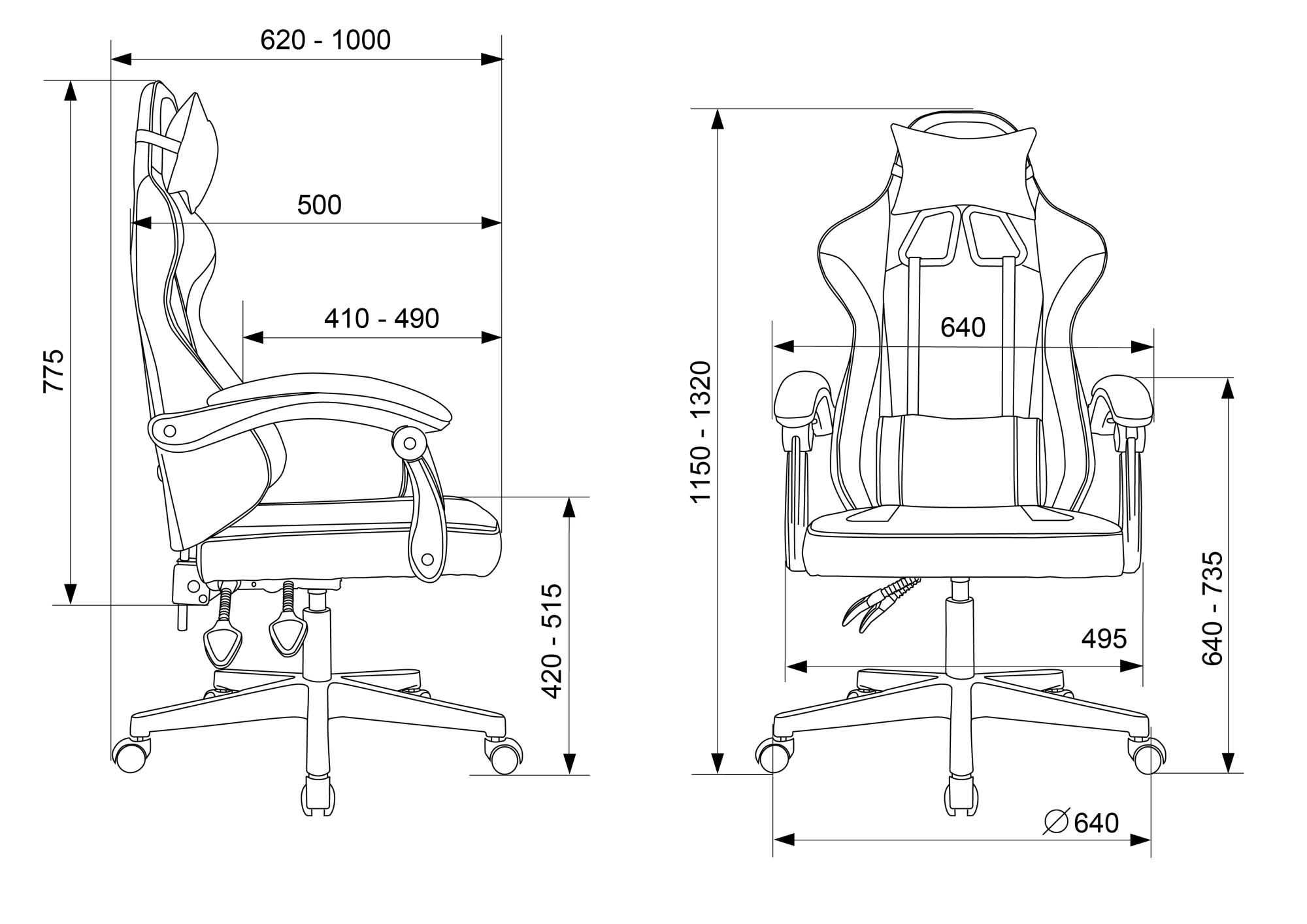 Кресло игровое Knight Wolf, обивка: ткань, цвет: серый/черный (KNIGHT WOLF GR) от магазина Buro.store