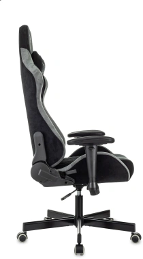 Кресло игровое Knight Regal, обивка: искусственная замша, цвет: черный/серый (KNIGHT REGAL FABR-B)