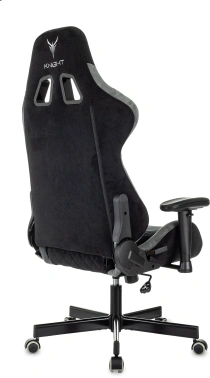 Кресло игровое Knight Regal, обивка: искусственная замша, цвет: черный/серый (KNIGHT REGAL FABR-B)