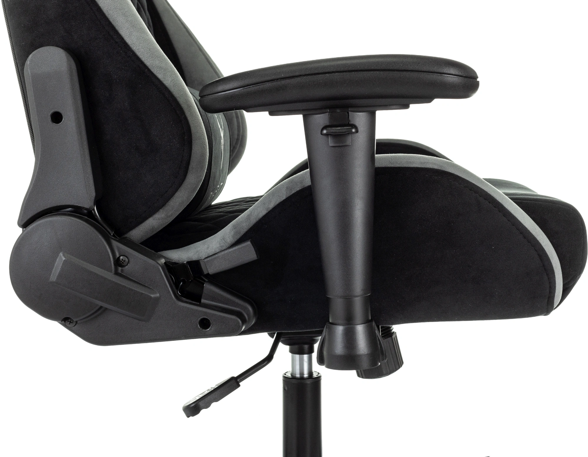 Кресло игровое Knight Regal, обивка: искусственная замша, цвет: черный/серый (KNIGHT REGAL FABR-B) от магазина Buro.store