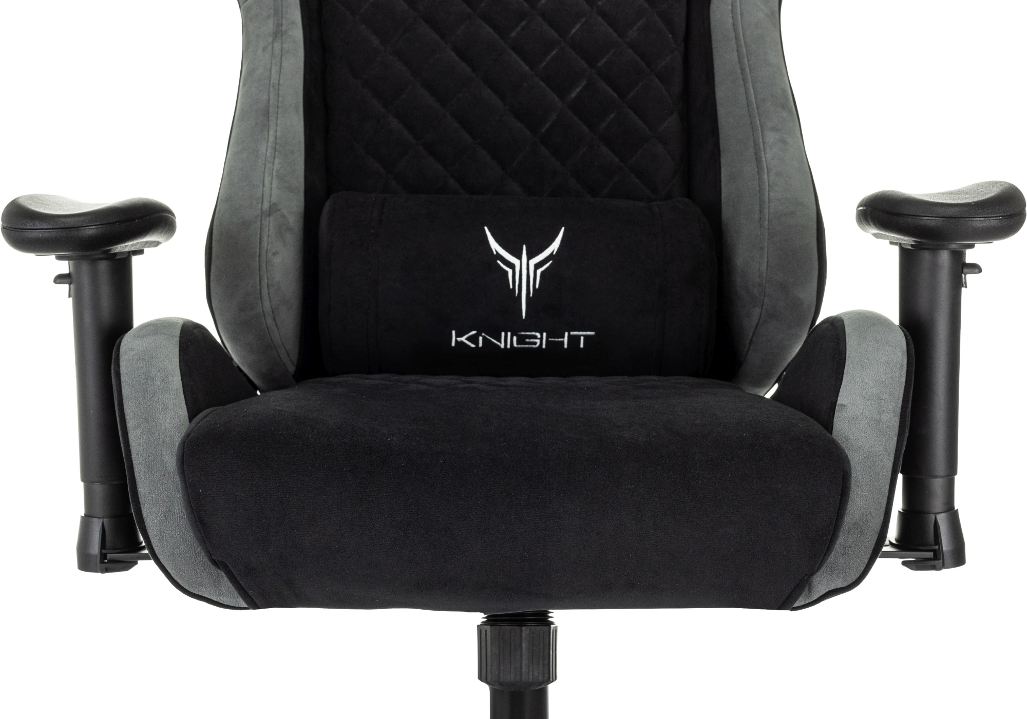 Кресло игровое Knight Regal, обивка: искусственная замша, цвет: черный/серый (KNIGHT REGAL FABR-B) от магазина Buro.store