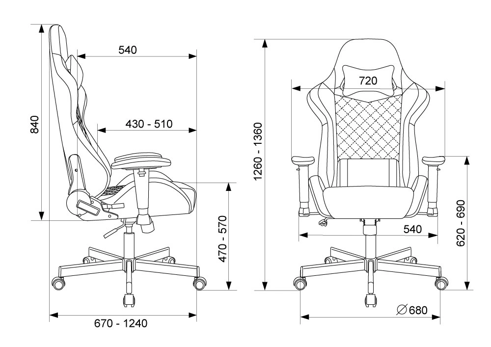 Кресло игровое Knight Regal, обивка: искусственная замша, цвет: черный/серый (KNIGHT REGAL FABR-B) от магазина Buro.store