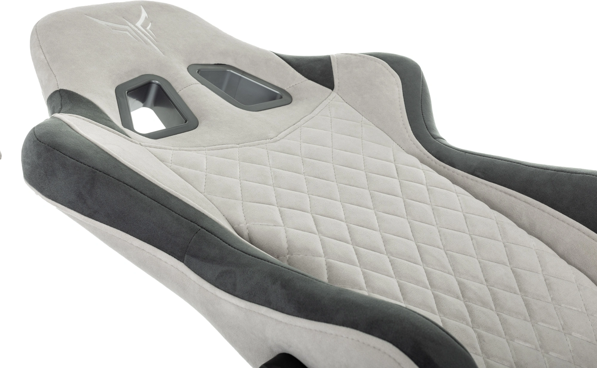 Кресло игровое Knight Regal, обивка: искусственная замша, цвет: светло-серый/серый (KNIGHT REGAL FABR-LG) от магазина Buro.store