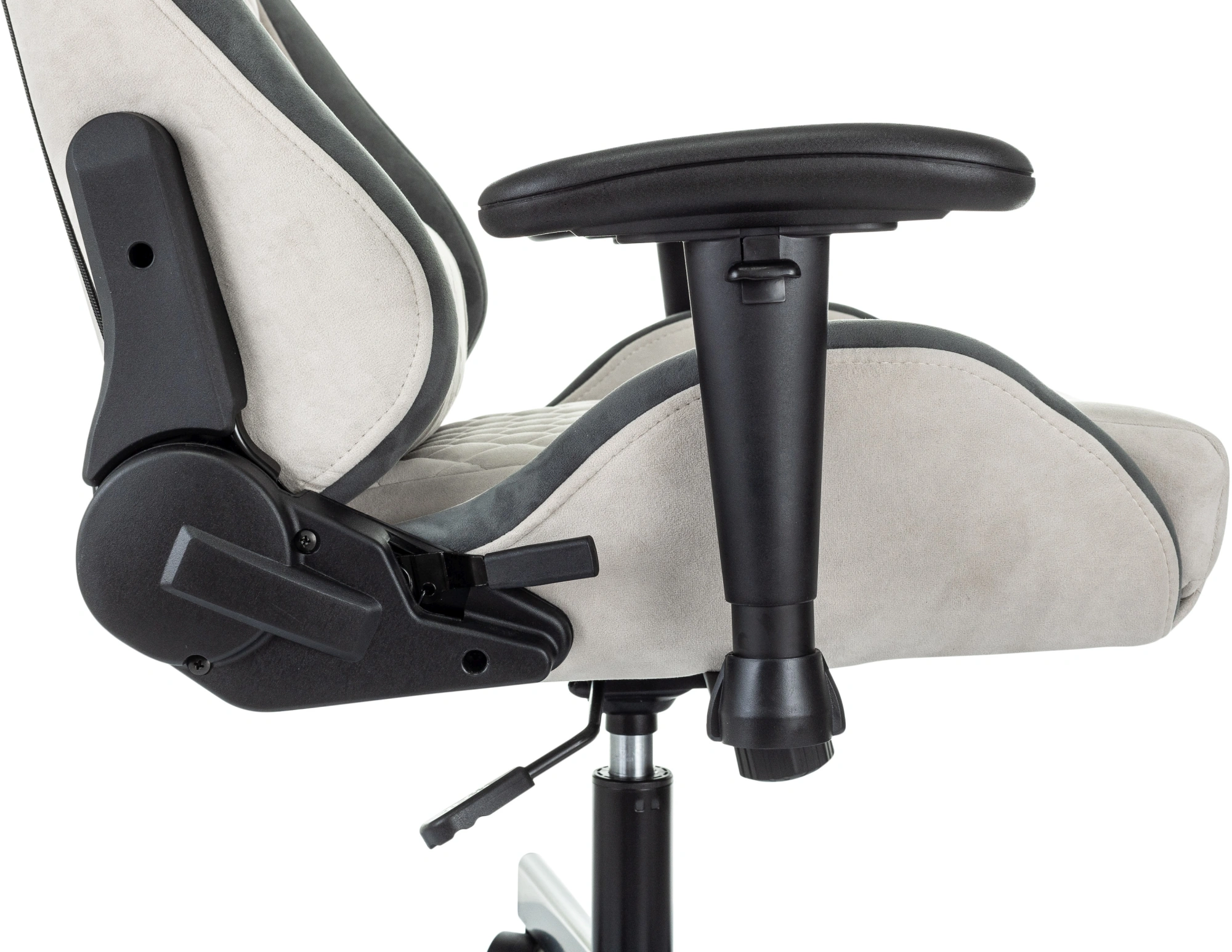 Кресло игровое Knight Regal, обивка: искусственная замша, цвет: светло-серый/серый (KNIGHT REGAL FABR-LG) от магазина Buro.store