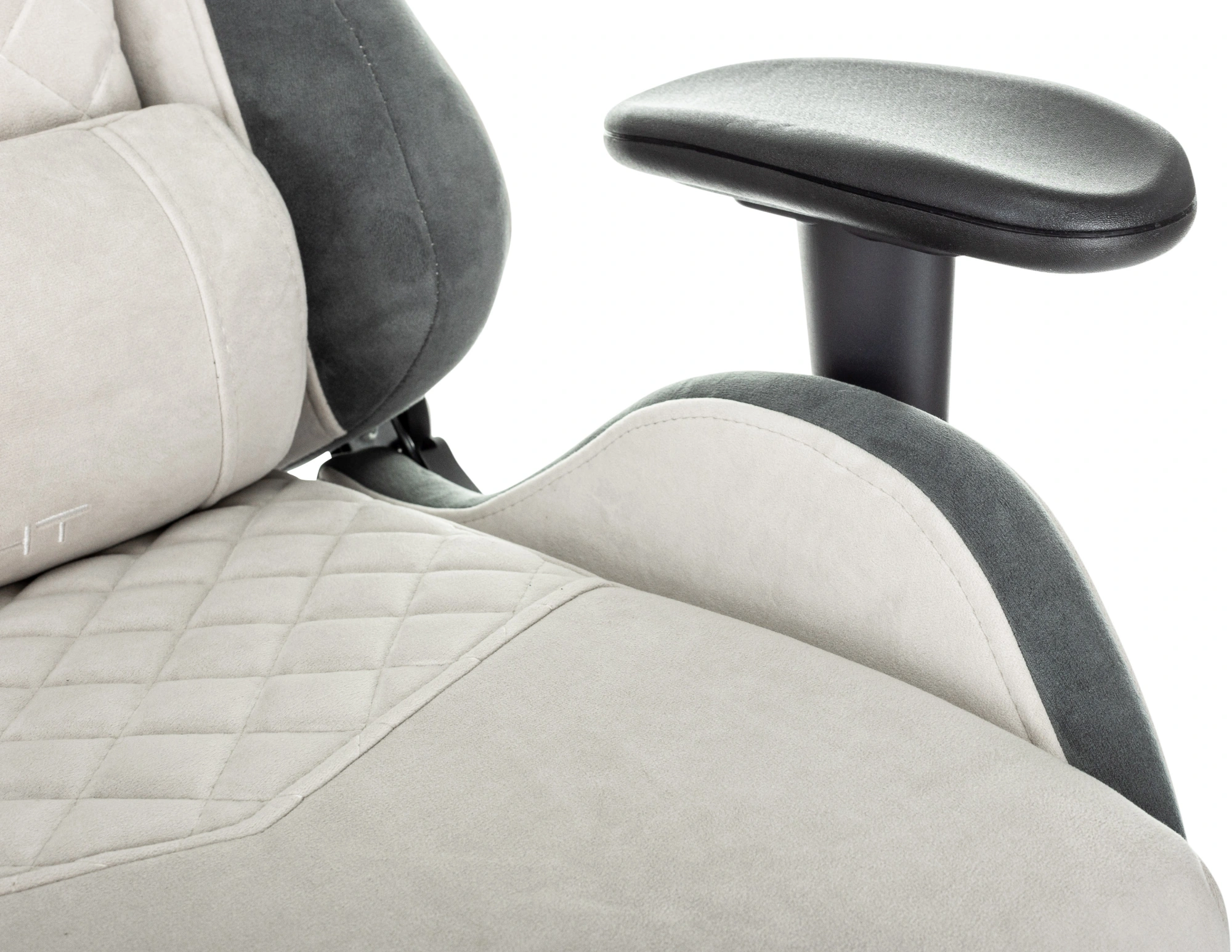 Кресло игровое Knight Regal, обивка: искусственная замша, цвет: светло-серый/серый (KNIGHT REGAL FABR-LG) от магазина Buro.store