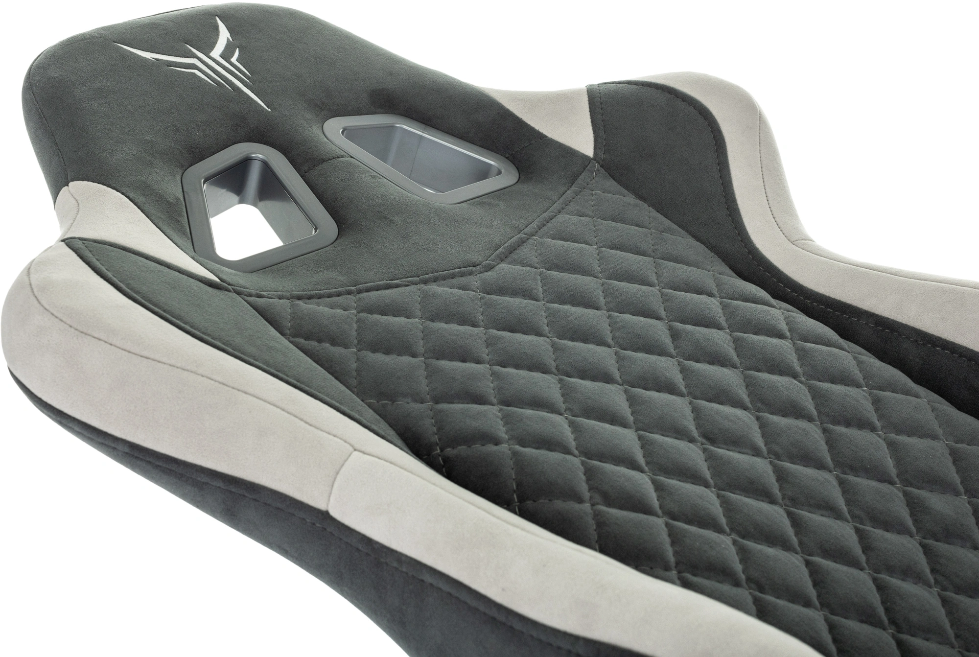 Кресло игровое Knight Regal, обивка: искусственная замша, цвет: серый/светло-серый (KNIGHT REGAL FABR-GR) от магазина Buro.store