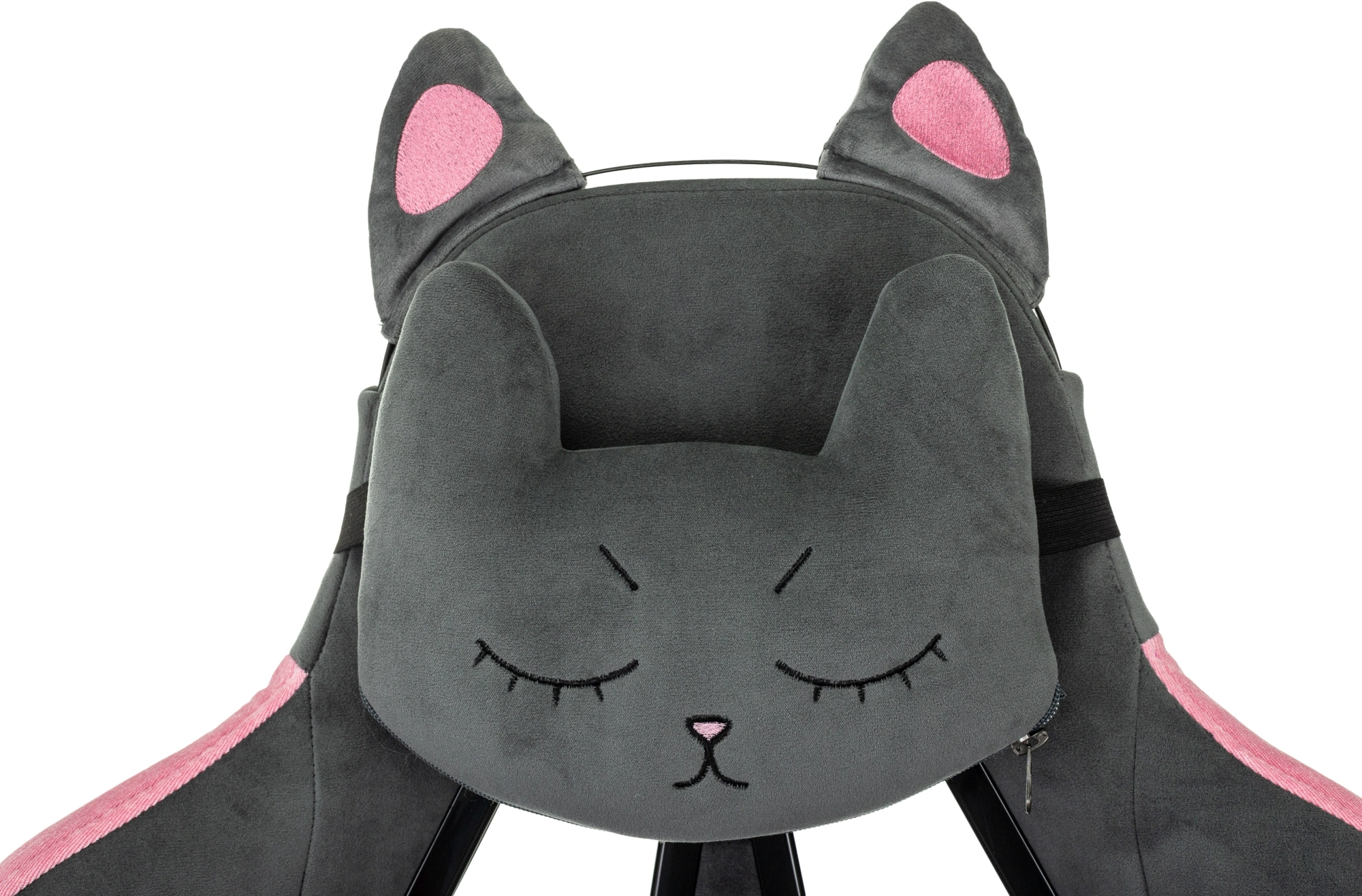 Кресло игровое Knight Kitty/F, обивка: ткань, цвет: серый/розовый (KNIGHT KITTY/F GREY) от магазина Buro.store
