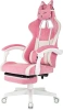 Кресло игровое Knight Kitty/F W, обивка: ткань, цвет: розовый/молочный (KNIGHT KITTY/F W PNK) от магазина Buro.store