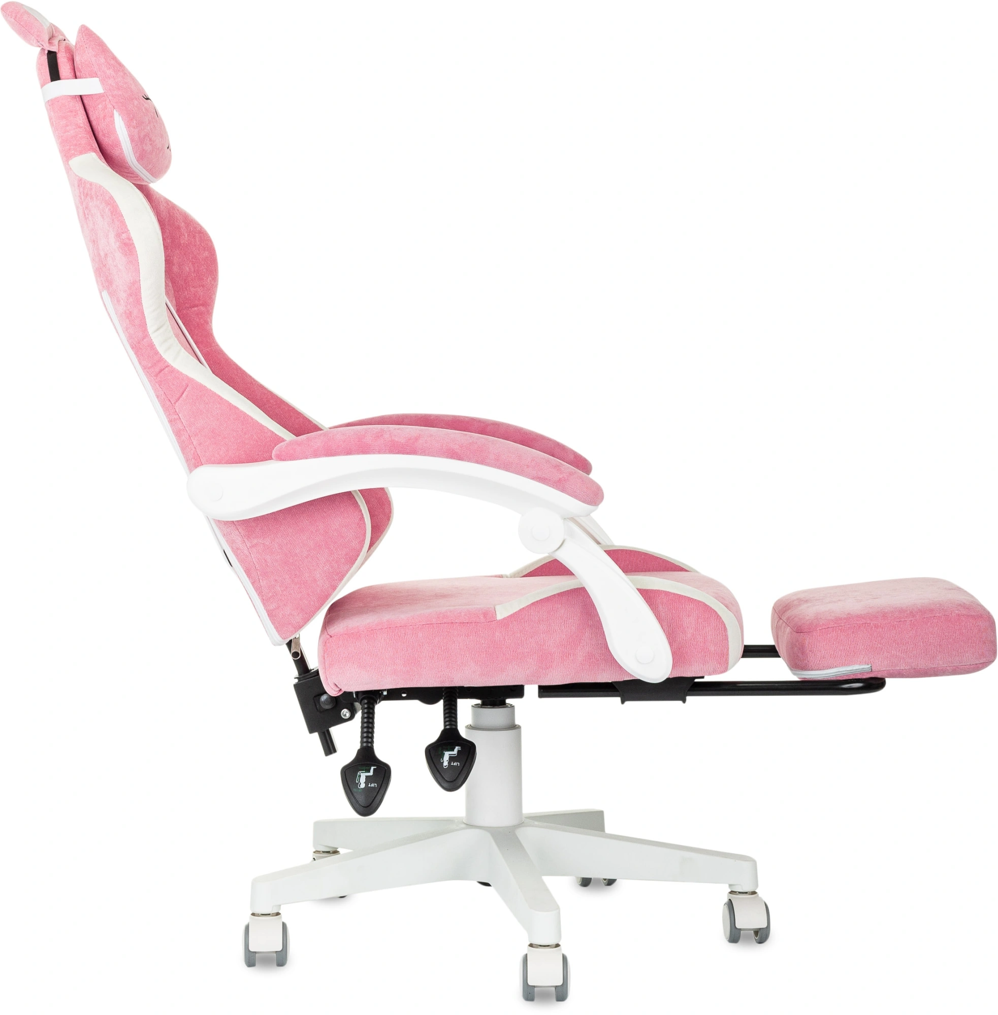 Кресло игровое Knight Kitty/F W, обивка: ткань, цвет: розовый/молочный (KNIGHT KITTY/F W PNK) от магазина Buro.store