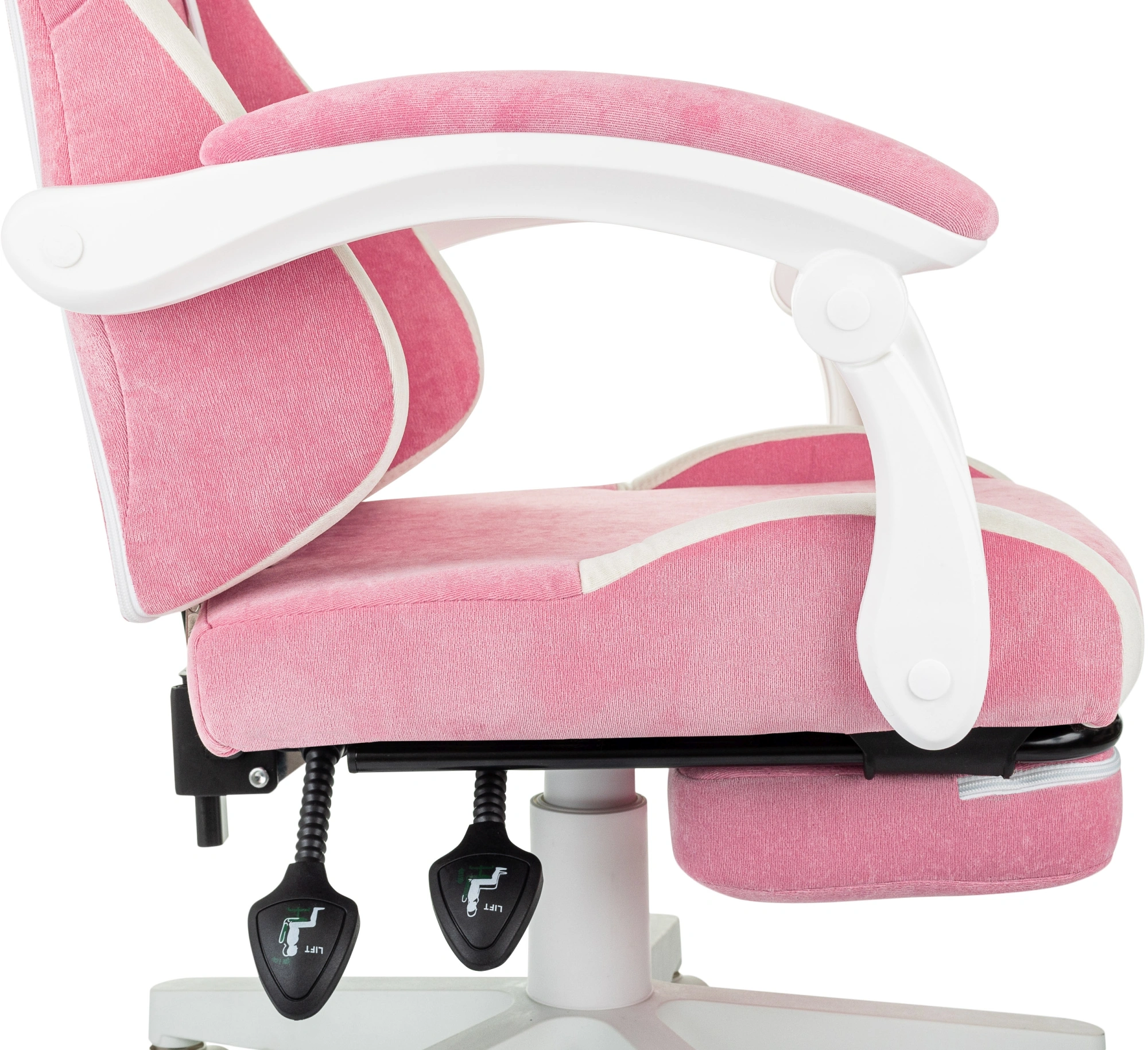 Кресло игровое Knight Kitty/F W, обивка: ткань, цвет: розовый/молочный (KNIGHT KITTY/F W PNK) от магазина Buro.store