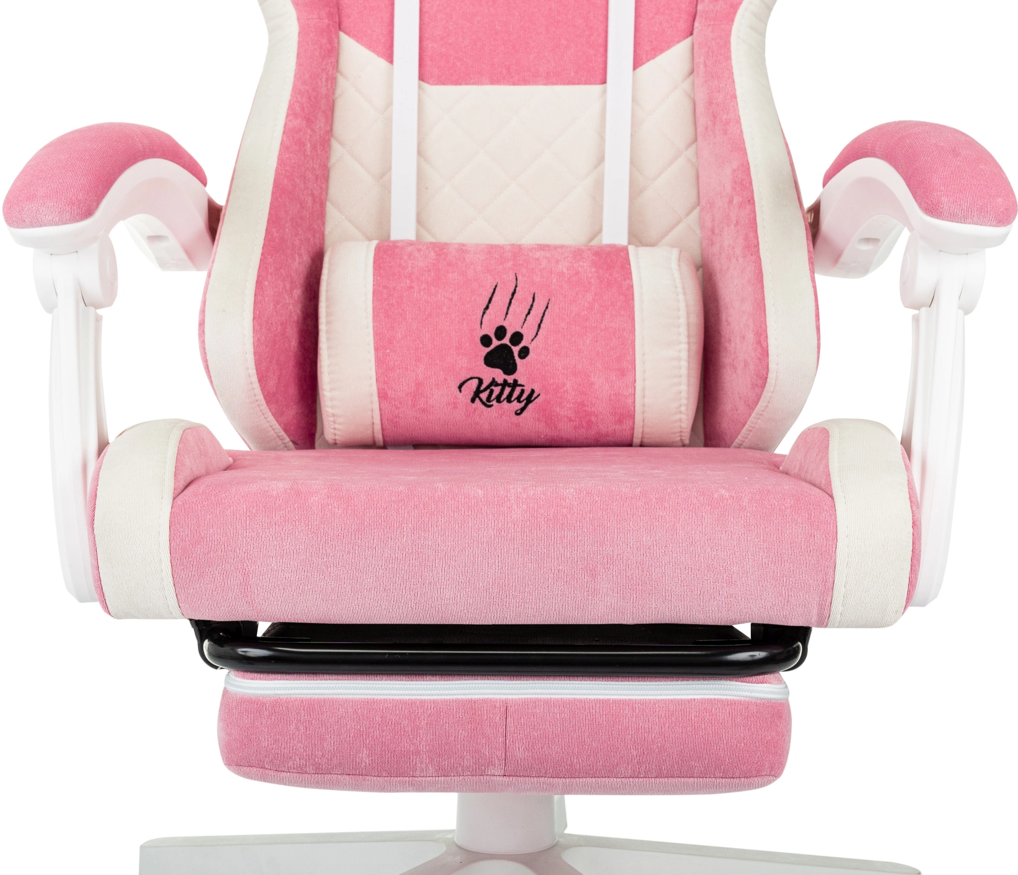 Кресло игровое Knight Kitty/F W, обивка: ткань, цвет: розовый/молочный (KNIGHT KITTY/F W PNK) от магазина Buro.store