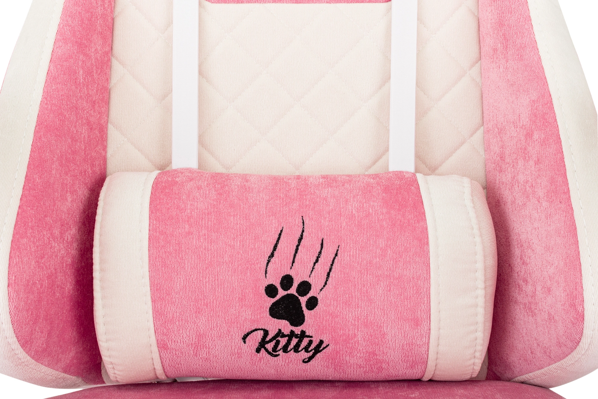 Кресло игровое Knight Kitty/F W, обивка: ткань, цвет: розовый/молочный (KNIGHT KITTY/F W PNK) от магазина Buro.store