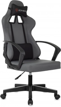 Кресло игровое Zombie 1, обивка: ткань, цвет: серый/черный (ZOMBIE 1 GREY)