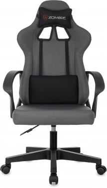Кресло игровое Zombie 1, обивка: ткань, цвет: серый/черный (ZOMBIE 1 GREY)