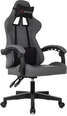 Кресло игровое Zombie 2, обивка: ткань, цвет: серый/черный (ZOMBIE 2 GREY)