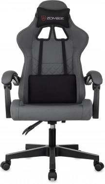 Кресло игровое Zombie 2, обивка: ткань, цвет: серый/черный (ZOMBIE 2 GREY)