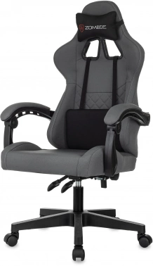 Кресло игровое Zombie 2, обивка: ткань, цвет: серый/черный (ZOMBIE 2 GREY)