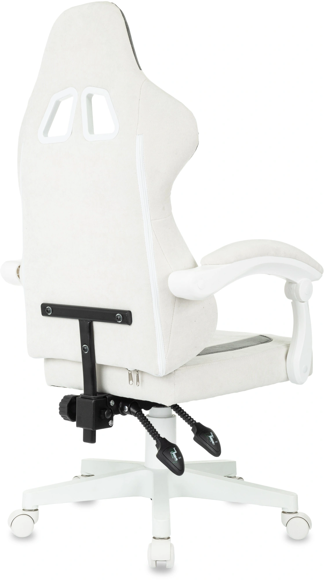 Кресло игровое Knight Wolf WH, обивка: ткань, цвет: молочный/серый (KNIGHT WOLF WH WG) от магазина Buro.store